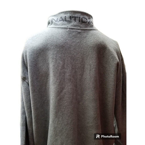 Nautica Pullover Gray Size 2X Lightweight Embroidered Back Logo Jacket Soft - Picture 3 of 5